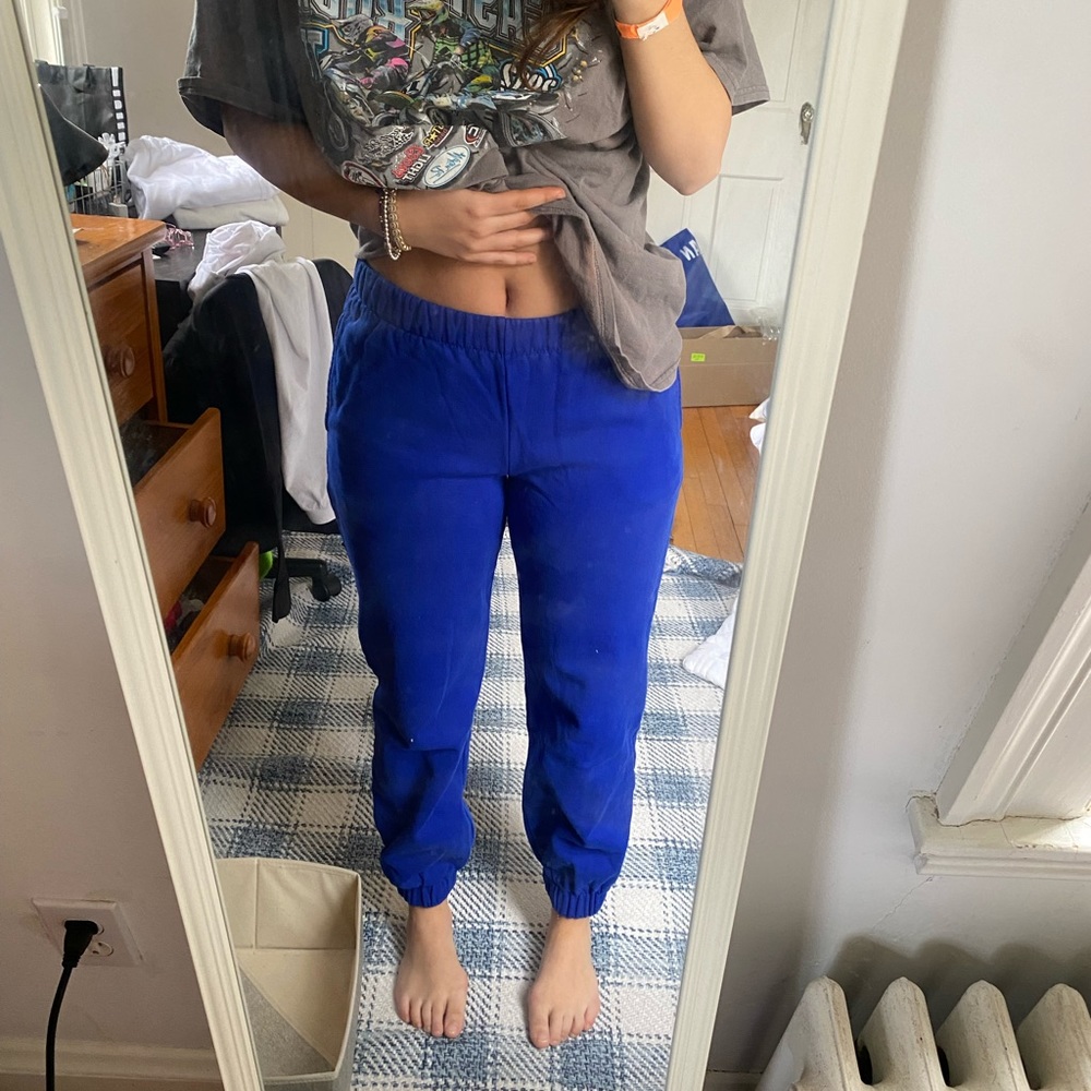 Bright blue brandy Melville sweatpants